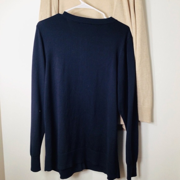 Two bundle lot Lane Bryant cardigans 18 tan blue - Picture 6 of 11
